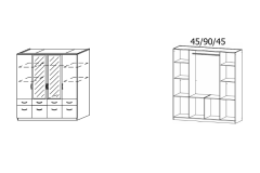 181x199x58 cm