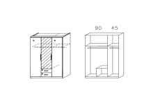 136X199X58 cm