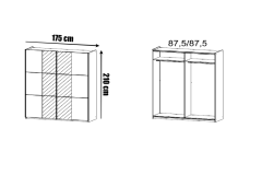175X210X59 cm