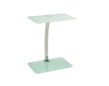 Masuta LIFTO WHITE din sticla, metal crom 8x32xH60cm