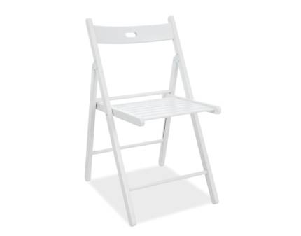 Scaun din lemn SMART II pliabil, lemn alb 43x40xH78cm