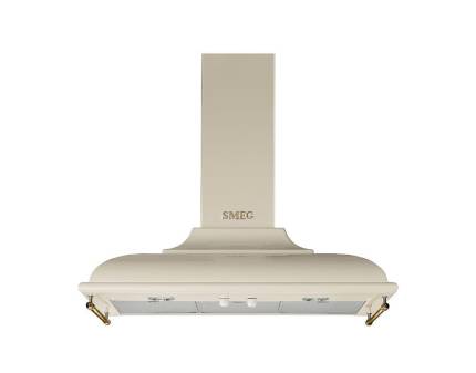 Hota semineu Smeg Cortina KC19POE, 90 cm, crem, retro