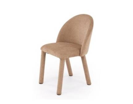 Scaun tapitat K598 material textil light brown 51x56xH83cm, picioare tapitate light brown