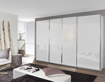 Dulap front sticla alba 316x211x62cm SYNCRONO