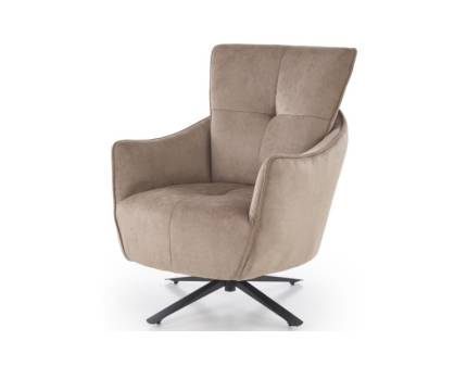 Fotoliu SCAMPI rotativ, material textil cappuccino, confortabil 75x86xH97cm