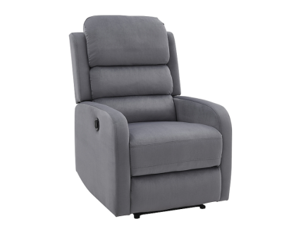 Fotoliu PEGAZ M VELVET cu recliner electric, functie de masaj, buzunar pentru depozitare, confortabil, catifea gri 64x88-160xH102cm