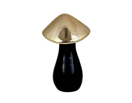Ciuperca Mica din ceramica negru/ auriu  