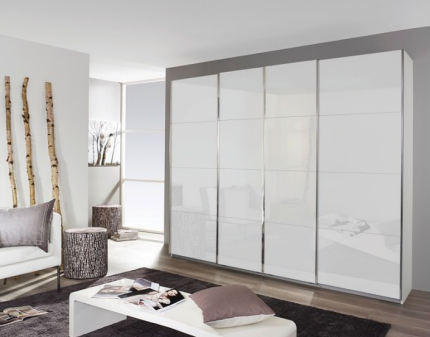 Dulap front sticla alba 271x211x62cm SYNCRONO