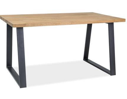 Masa RONALDO din furnir stejar, metal negru 150x90xH78cm