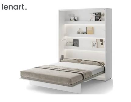 LENART BED CONCEPT BC-12 pat (160x200cm) rabatabil pe perete 171x46-228x218cm alb