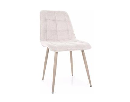 Scaun tapitat CHIC BREGO CASMIRE material textil cream 50x58xH88cm, picioare casmir