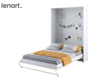 LENART PRO CONCEPT CP-01 pat (140x200cm) rabatabil pe perete 155x46-237x217cm alb