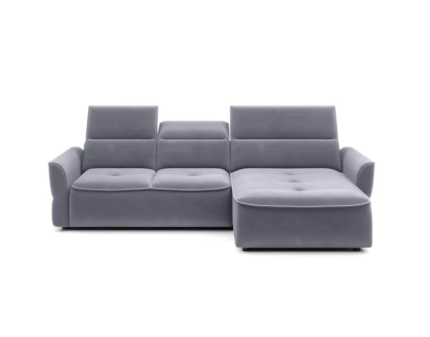 Coltar cu reglaj electric MURILLO S cu lada pentru depozitare, tetiere reglabile, personalizabil 260x175cm 