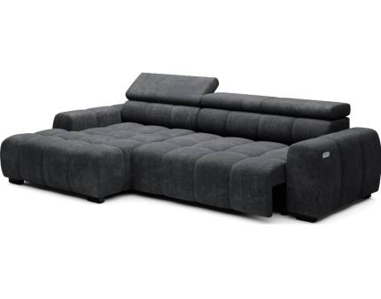 Coltar cu reglaj electric BULL S cu tetiere reglabile, personalizabil 285x168cm