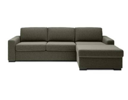 Coltar extensibil (120cm) VANILLA cu lada pentru depozitare, personalizabil 263x173cm