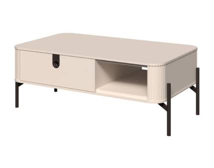 Masuta cu sertar pentru depozitare RONDO 110x65x47cm casmir, picioare si maner Midnight Copper