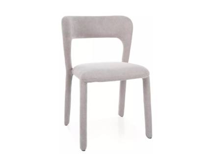 Scaun tapitat VICO WIND design minimalist, integral tapitat material textil light grey 49x56xH77cm