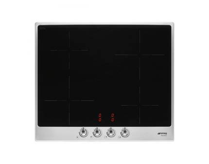 Plita incorporabila cu inductie retro Smeg Classic SI364FXM, 60 cm, rama inox
