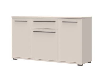 Comoda cu 3 usi si 1 sertar OPERA 150x85x46cm casmir, manere si picioare Cortado Brown 