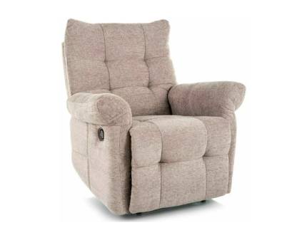 Fotoliu ATOS RAVEN cu recliner manual, material textil dark beige 88x94-160xH103cm