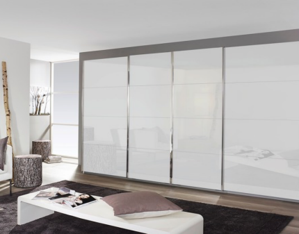 Dulap front sticla alba 361x211x62cm SYNCRONO