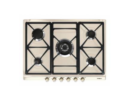 Plita incorporabila pe gaz Smeg Cortina SR775PO, 70 cm, crem
