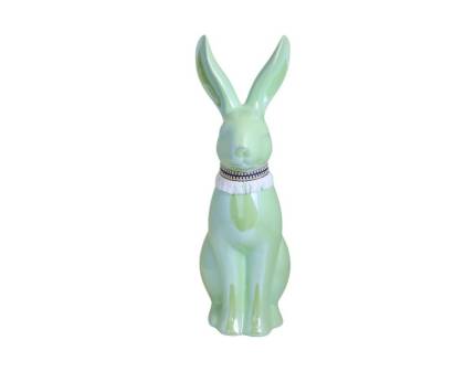 Iepuras mare mint cu guler din ceramica