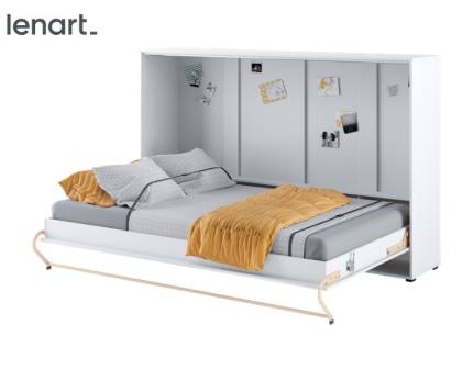 LENART PRO CONCEPT CP-05 pat (120x200cm) rabatabil pe perete orizontal 215x46-111x39cm alb