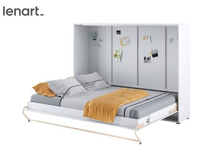 LENART PRO CONCEPT CP-04 pat (140x200cm) rabatabil pe perete orizontal 215x46-131x159cm alb 