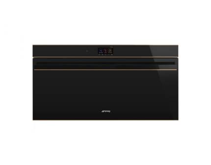 Cuptor incorporabil electric compact Smeg Dolce Stil Novo SFPR9604TNR, 90 cm, pirolitic, display TFT 