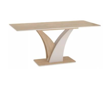 Masa extensibila VENTO CREMONA din placa laminata stejar artisan cu crem 120-160x68xH76cm 