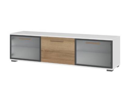 Comoda TV cu 2 usi cu sticla si 1 usa decor E2 ALL ROOM CONCEPT 167x45x40cm configurabil
