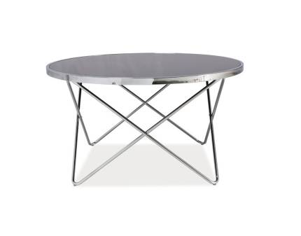 Masuta FABIA B din sticla neagra metal crom 85xH46cm