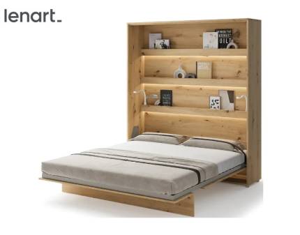 LENART BED CONCEPT BC-13 pat (180x200cm) rabatabil pe perete 191x46-228x218cm stejar Artisan