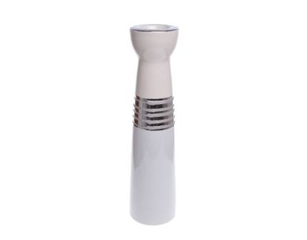 Vaza ceramica bej/gri/argintiu 9.5x9.5x36