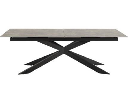 Masa extensibila GALATI DARK MARBLE din ceramica cu efect de marmura neagra 168-210x90xH76cm