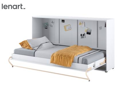 LENART PRO CONCEPT CP-06 pat (90x200cm) rabatabil pe perete orizontal 215x46-81x109cm alb