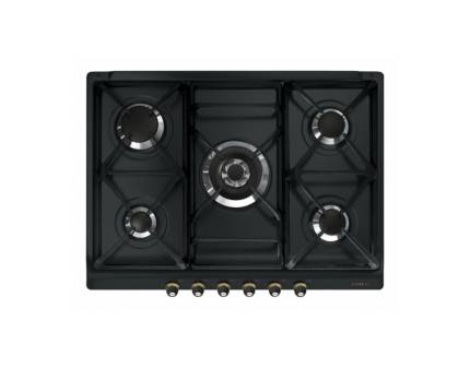 Plita incorporabila pe gaz Smeg Cortina SR775AO, 70 cm, antracit