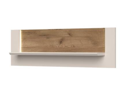 Polita susendata cu led SKY 45 116x37x22cm casmir/ stejar tabac