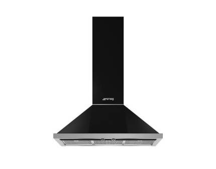 Hota semineu Smeg Portofino KPF9BL, 90 cm, neagra