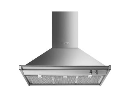 Hota semineu Smeg Classic KD90HXE, 90 cm, inox, retro