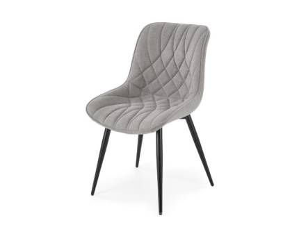 Scaun tapitat K567 material textil grey 47x47xH85cm, picioare negre