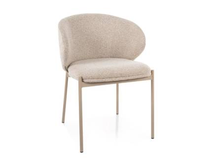 Scaun tapitat KIOTO material textil light beige 46x57xH75cm, picioare si cadru casmir 