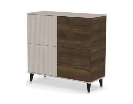 Comoda cu 4 usi KM-2 RANDOM 2 100x95x40cm casmir/ nuc