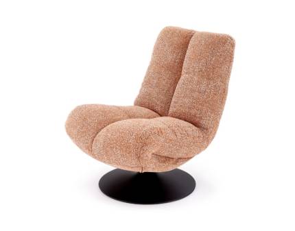 Fotoliu rotativ MANGO pliabil, material textil cinnamon 70x90xH93cm 