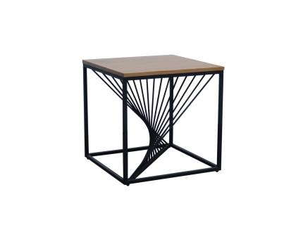 Masuta ORION din furnir, metal negru 55x55xH55cm