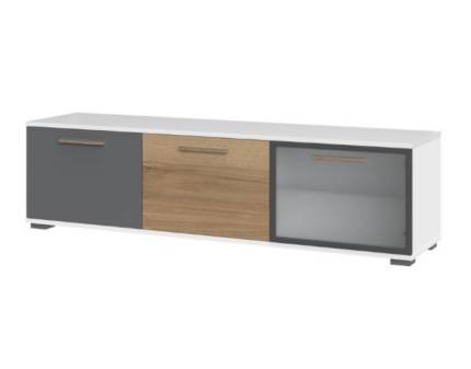 Comoda TV cu 2 usi decor si 1 usa sticla E3 ALL ROOM CONCEPT 167x45x40cm configurabil