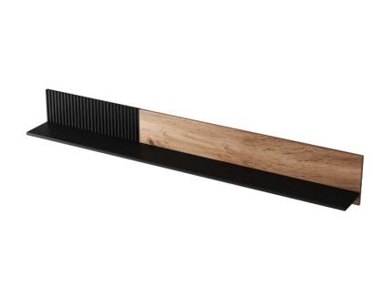 Polita suspendata RANDOM 180x25x20cm stejar/ negru