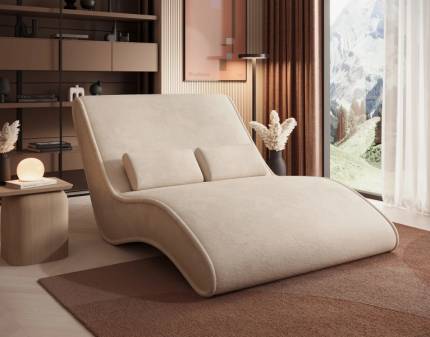 Fotoliu tip sezlong SATO 120 confortabil, cu design minimalist, perna lombara, personalizabil 118x168xH80cm