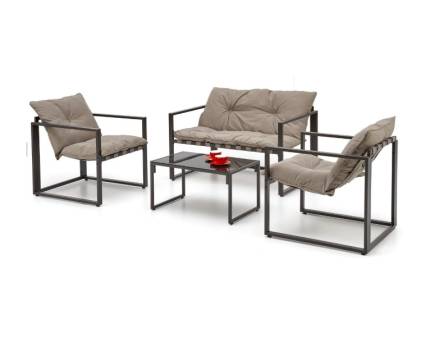 Set banca + 2 fotolii + masuta pentru gradina SHARK